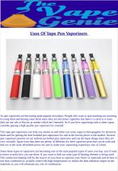Uses Of Vape Pen Vaporizers.pdf
