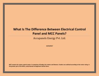 What Is The Difference Between Electrical Control Panel and MCC Panels.pdf